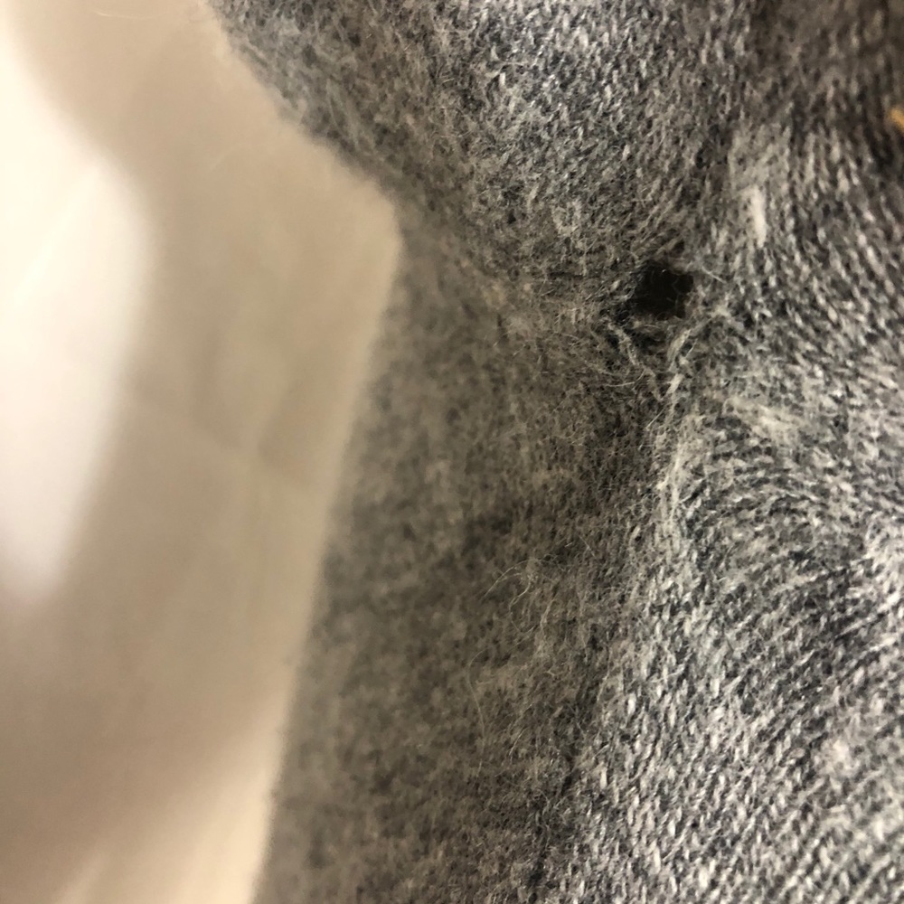 Colour‎ Works Ruffle Gray Soft Angora Wool Cardigan - Picture 4 of 13